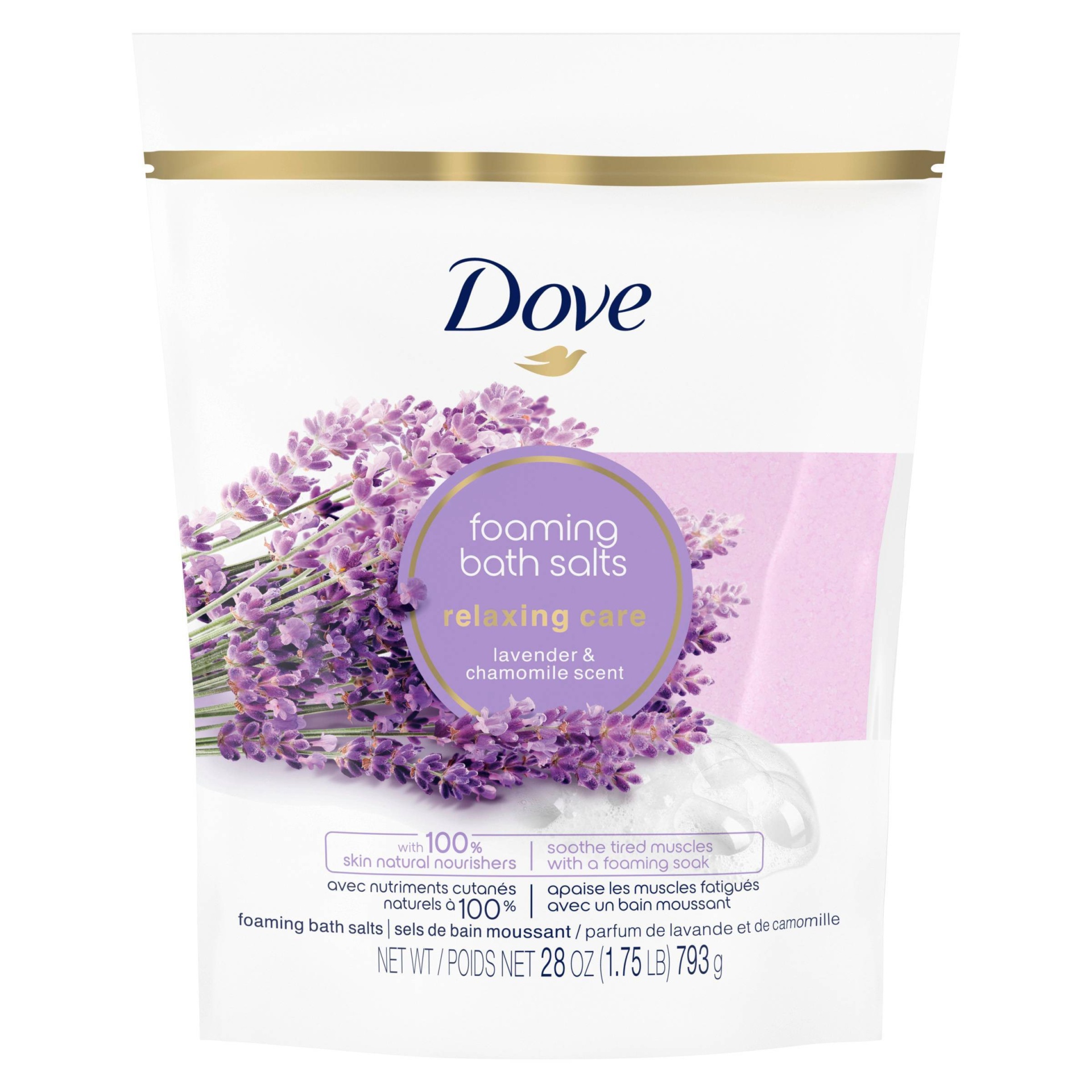 slide 1 of 1, Dove Beauty Dove Nourishing Secrets Relaxing Ritual Sulfate Free Nourishing Bath Salt Lavender & Chamomile, 28 oz