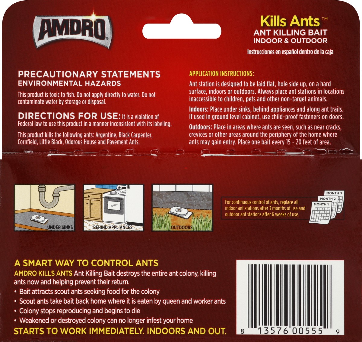 slide 6 of 7, AMDRO Ant Killing Bait 4 ea, 4 ct