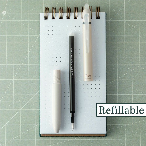 slide 2 of 3, Pilot FriXion Waai Pen Collection - 0.5 mm Extra Fine Pen Point - Retractable - Erasable - Black Ink - Gel-based - Writing - 1 Dozen, 0.5 mm