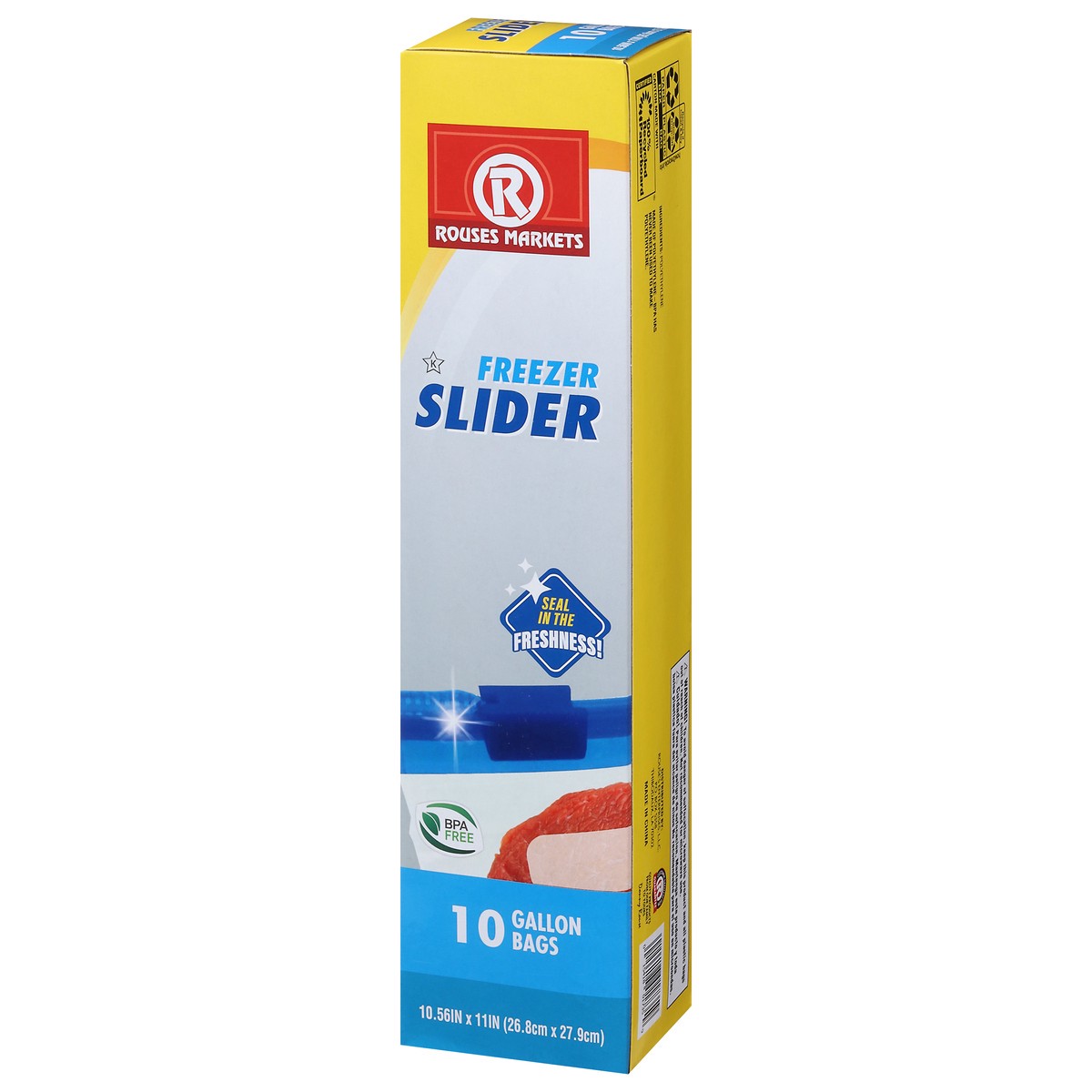 slide 9 of 9, Rouses Markets Gallon Freezer Slider Bags 10 ea, 10 ct