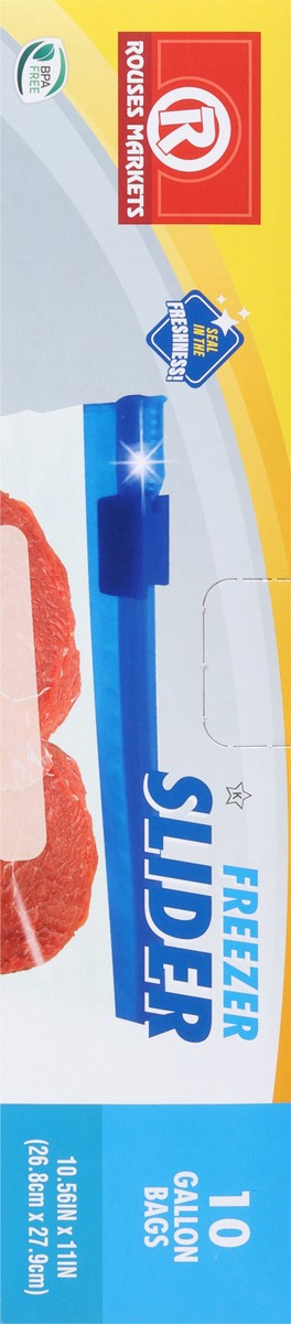 slide 2 of 9, Rouses Markets Gallon Freezer Slider Bags 10 ea, 10 ct