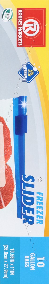 slide 4 of 9, Rouses Markets Gallon Freezer Slider Bags 10 ea, 10 ct