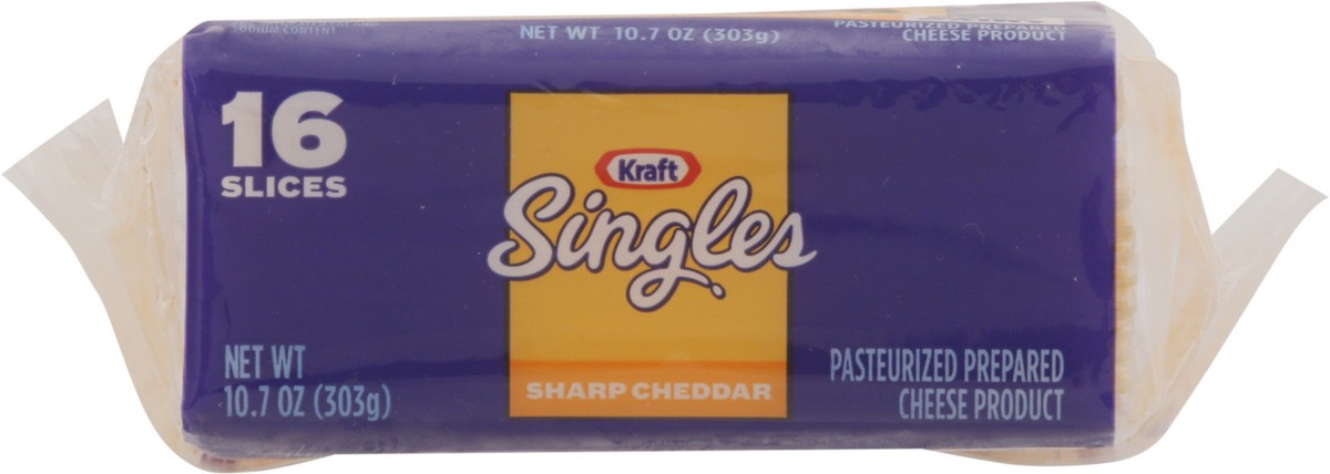 slide 6 of 13, Kraft Singles Sharp Cheddar Slices, 16 ct Pack, 16 ct