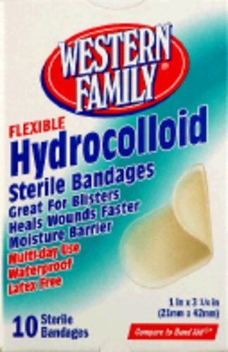 slide 1 of 1, Western Family Bandage Hydrocolloid Regulr, 1 ct