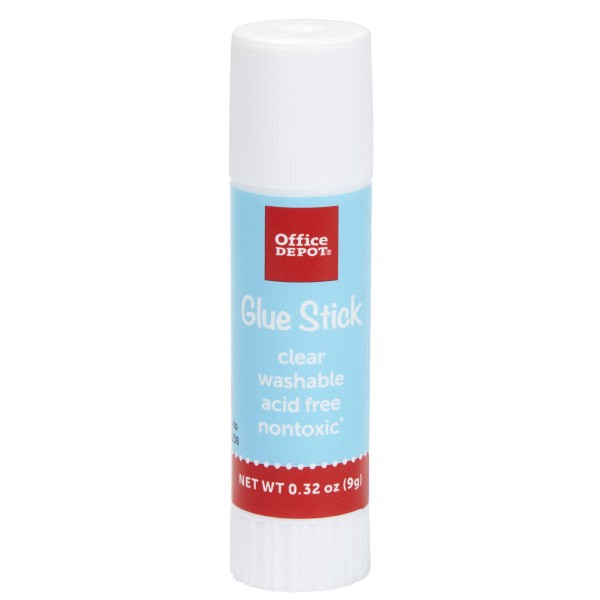 slide 3 of 5, Office Depot Brand Glue Sticks, 0.32 Oz, Clear, Pack Of 30 Glue Sticks, 30 ct