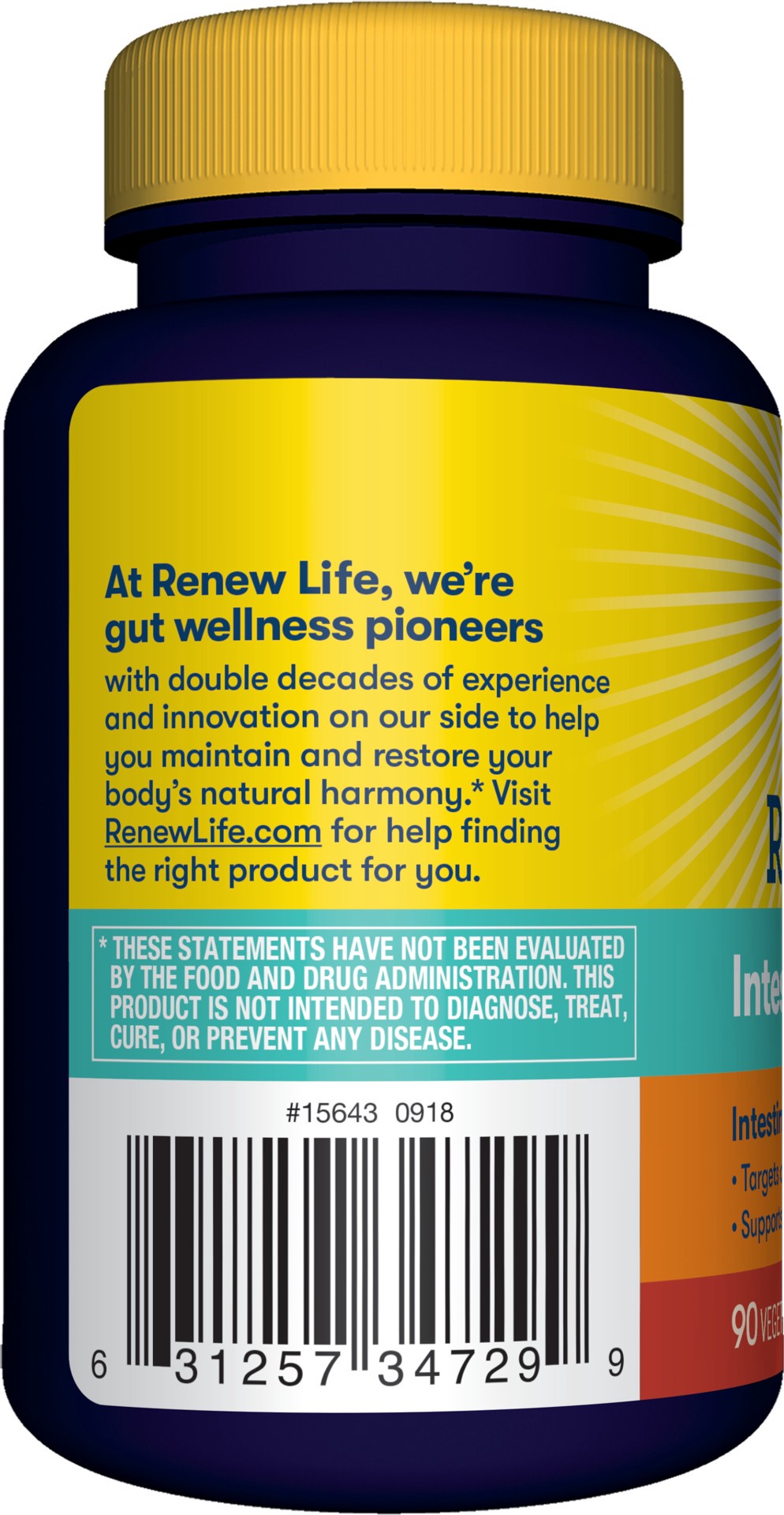 slide 4 of 5, Renew Life IntestiNew Intestinal Lining Support Formula Digestive Supplement - 90 Vegetarian Capsules, 90 ct