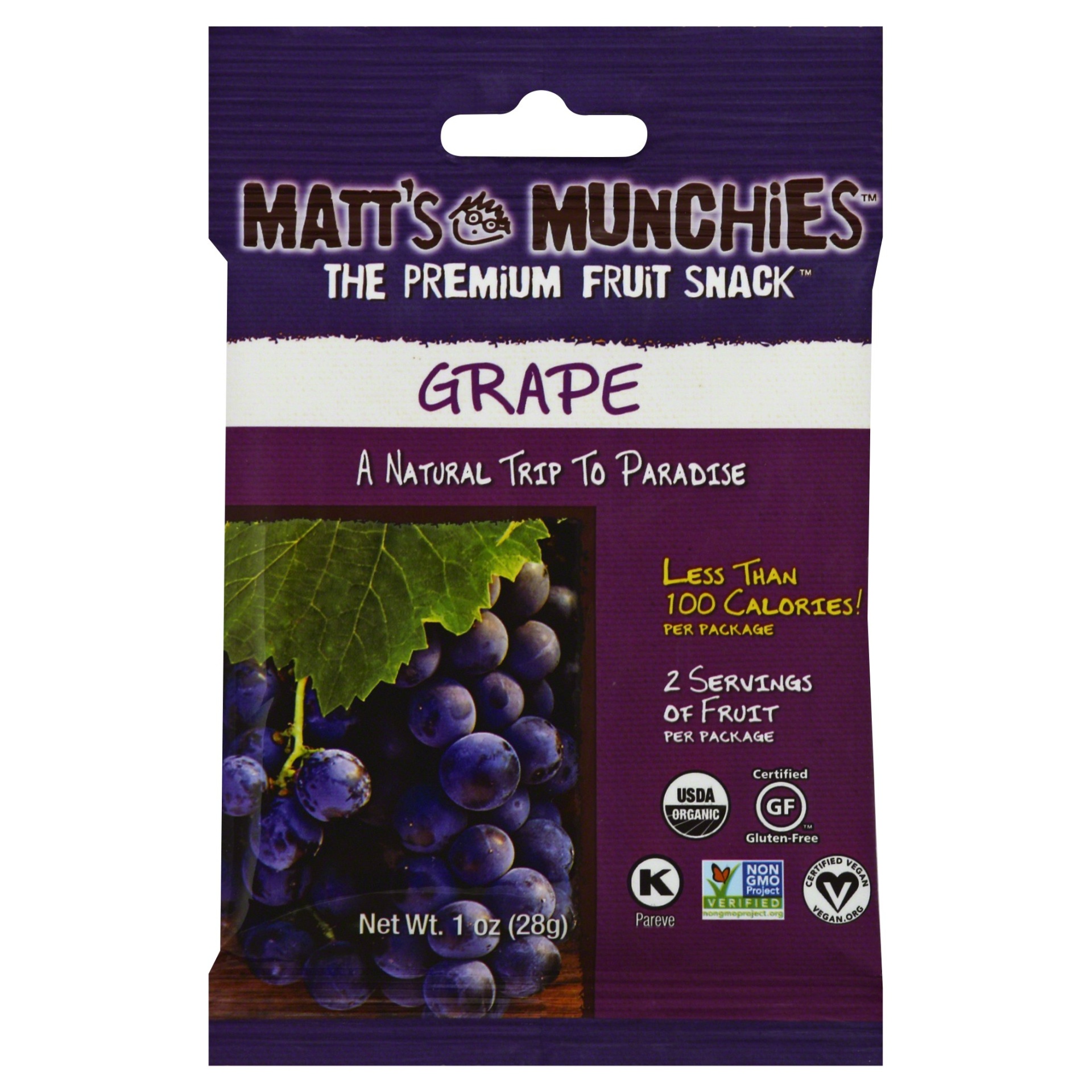 slide 1 of 3, Matt's Munchies Organic Dried Fruit Snack, 1 oz