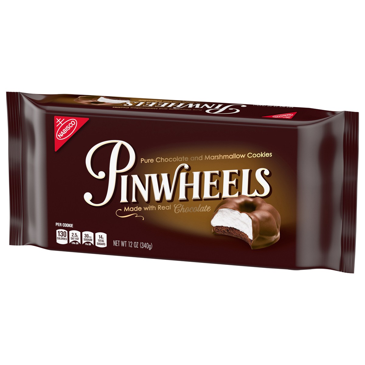 slide 3 of 9, Pinwheels Pure Chocolate & Marshmallow Cookies, 12 oz, 12 oz
