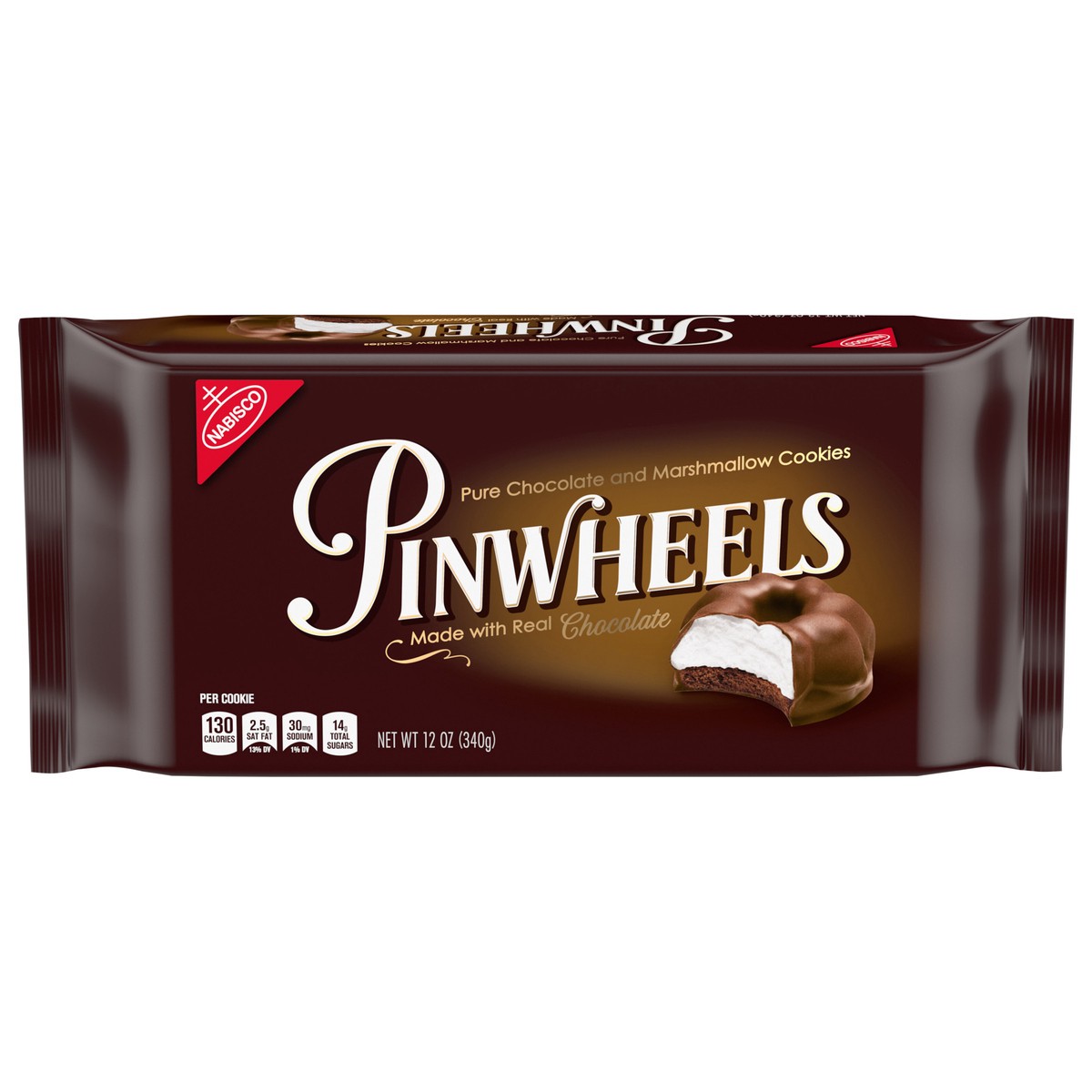 slide 1 of 9, Pinwheels Pure Chocolate & Marshmallow Cookies, 12 oz, 12 oz