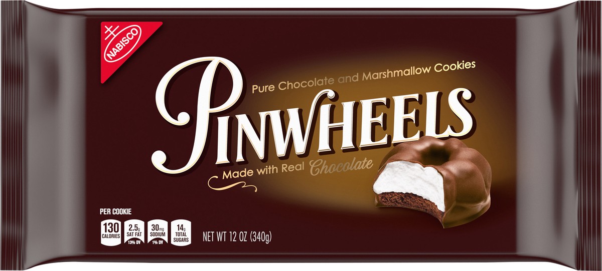 slide 6 of 9, Pinwheels Pure Chocolate & Marshmallow Cookies, 12 oz, 12 oz