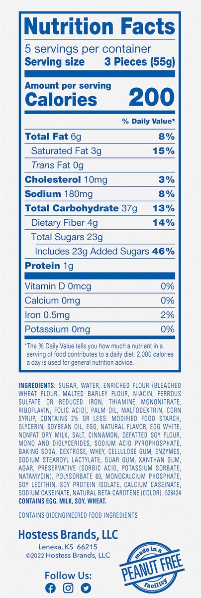 slide 4 of 9, HOSTESS BOUNCERS Cinnamon DONETTES, Packable Pouches, Perfect for Lunchboxes – 5 Pouches , 9.63 oz, 9.63 oz