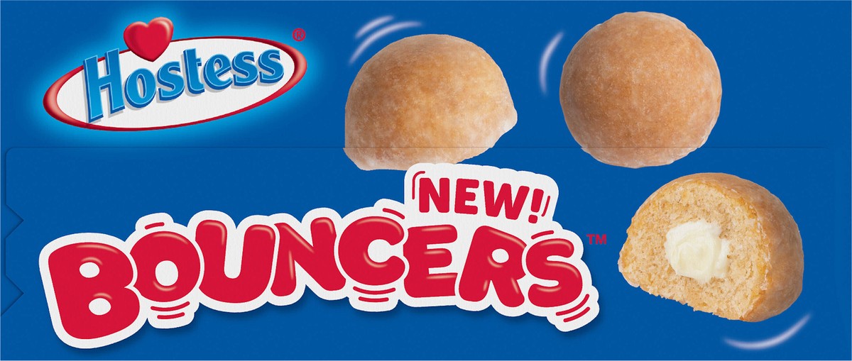 slide 5 of 9, HOSTESS BOUNCERS Cinnamon DONETTES, Packable Pouches, Perfect for Lunchboxes – 5 Pouches , 9.63 oz, 9.63 oz