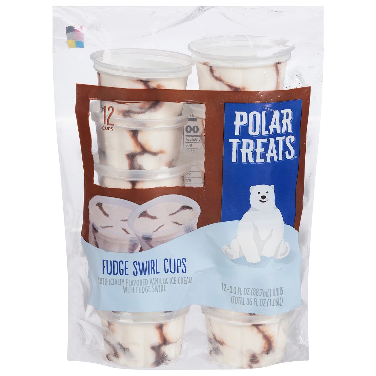 slide 1 of 9, Polar Treats Chocolate Swirl Ice Cream Cups 12-3 Fl. Oz, 36 fl oz