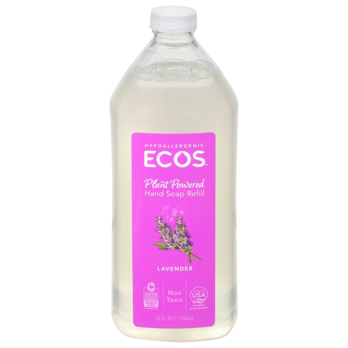 slide 1 of 1, Earth Friendly Products Ecos Hypoallergenic Lavender Hand Soap Refill, 32 fl oz