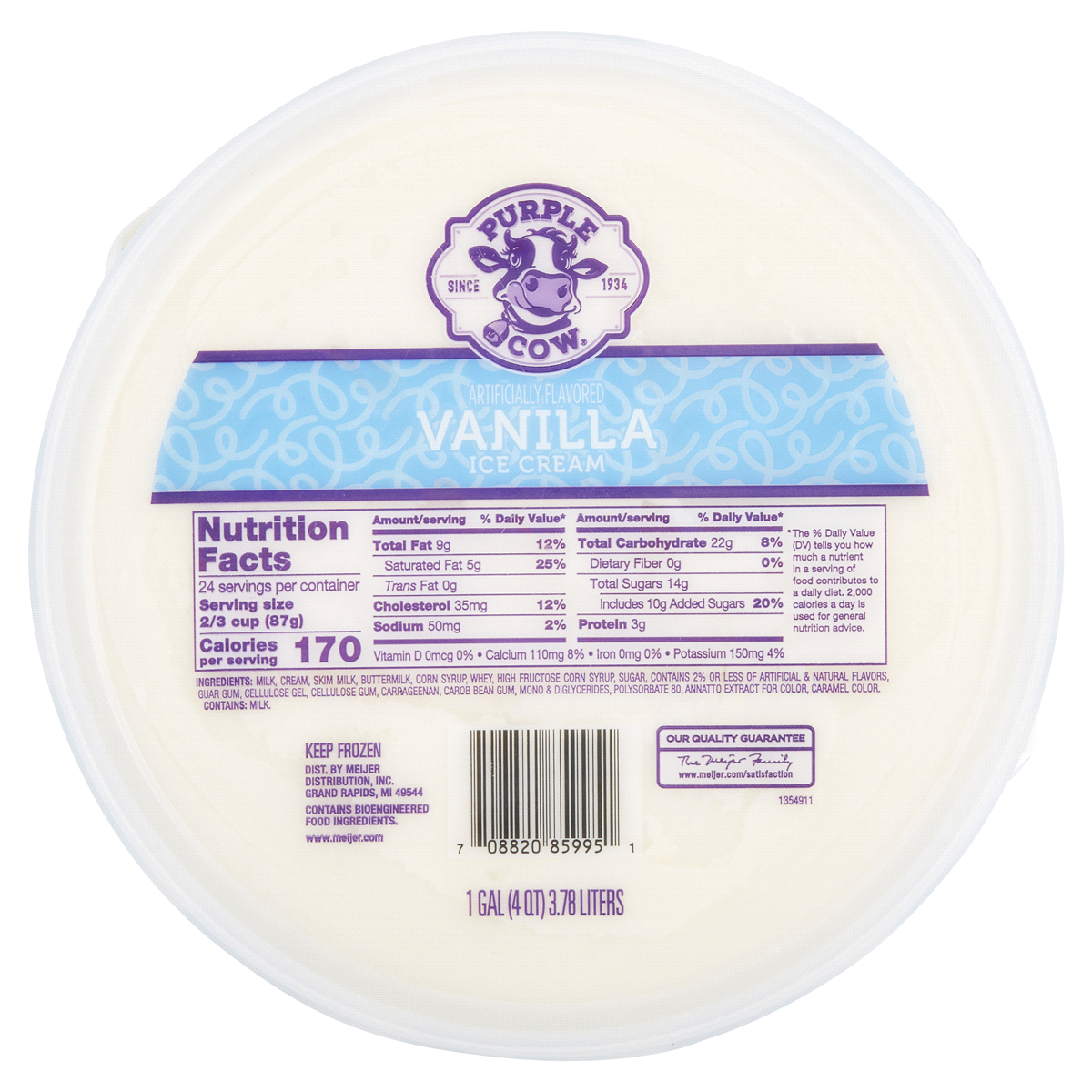 slide 13 of 28, Purple Cow Vanilla 1 Gal, 1 gal