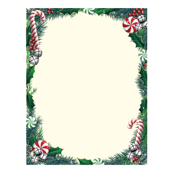 slide 3 of 3, Geo Studios Holiday-Themed Letterhead Papers, Letter Size, Bells & Ivy, Pack Of 70 Sheets, 1 ct