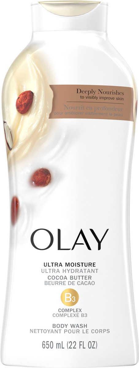 slide 2 of 8, Olay Ultra Moisture with Cocoa Butter, 22 oz