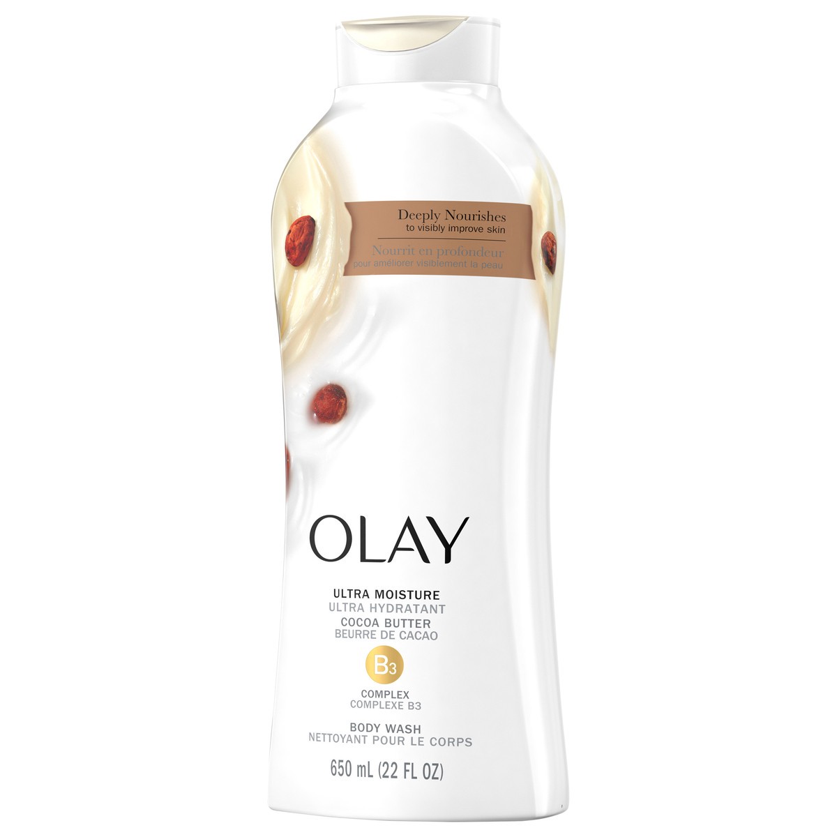 slide 3 of 8, Olay Ultra Moisture with Cocoa Butter, 22 oz
