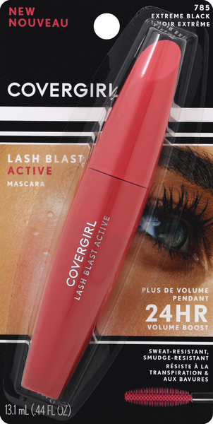 slide 1 of 1, Covergirl Lash Blast Active Mascara, Extreme Black 785, 0.44 fl oz