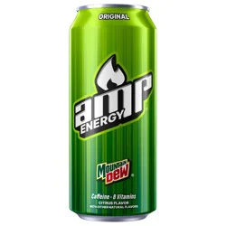 Mtn Dew Amp Original Citrus Energy Drink - 16 oz