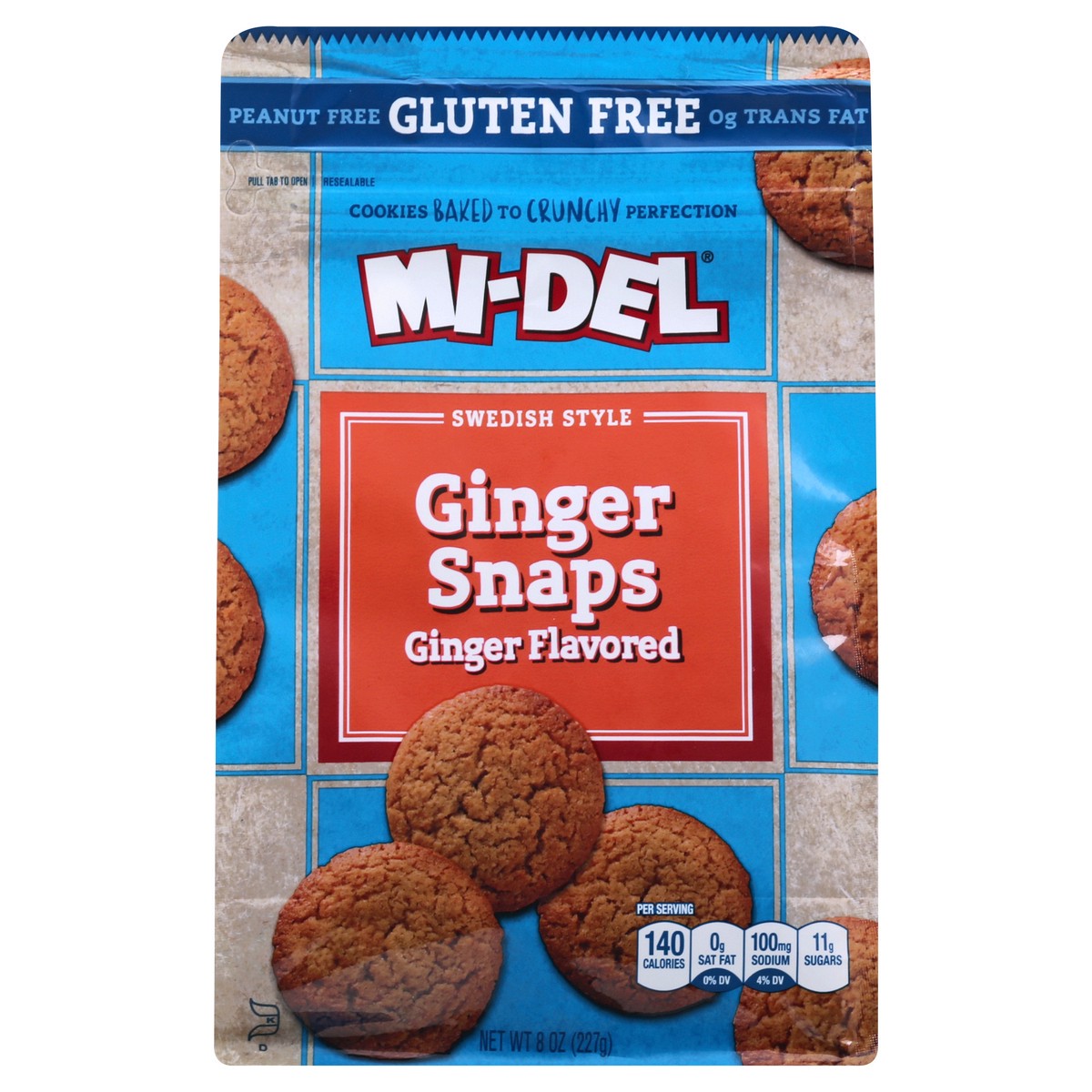 slide 3 of 12, MI-Del Gluten Free Swedish Style Ginger Flavored Ginger Snaps 8 oz, 8 oz
