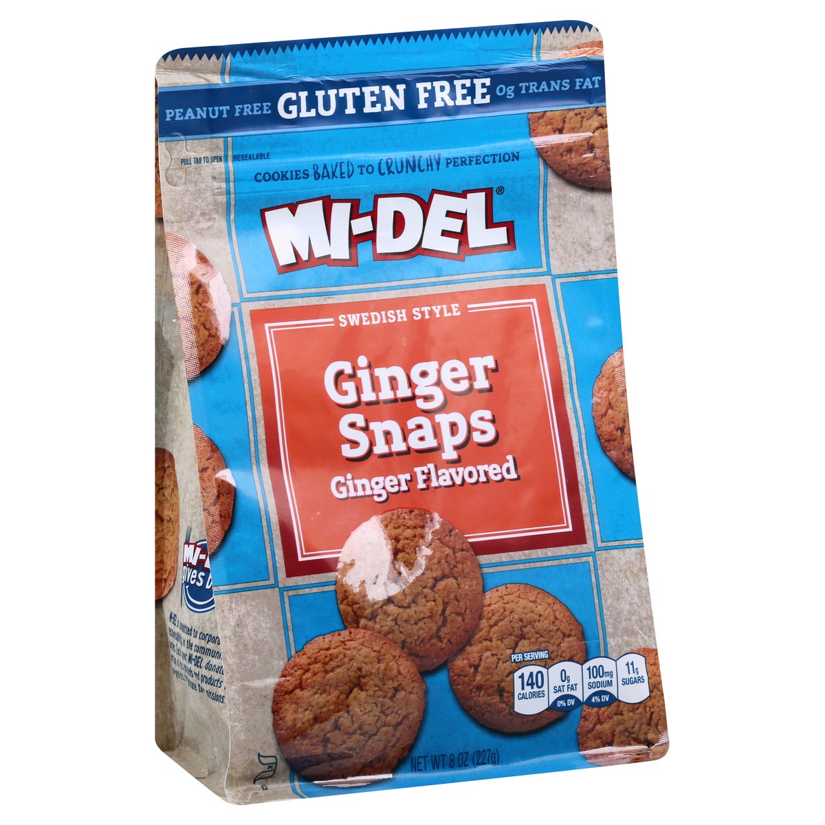 slide 7 of 12, MI-Del Gluten Free Swedish Style Ginger Flavored Ginger Snaps 8 oz, 8 oz
