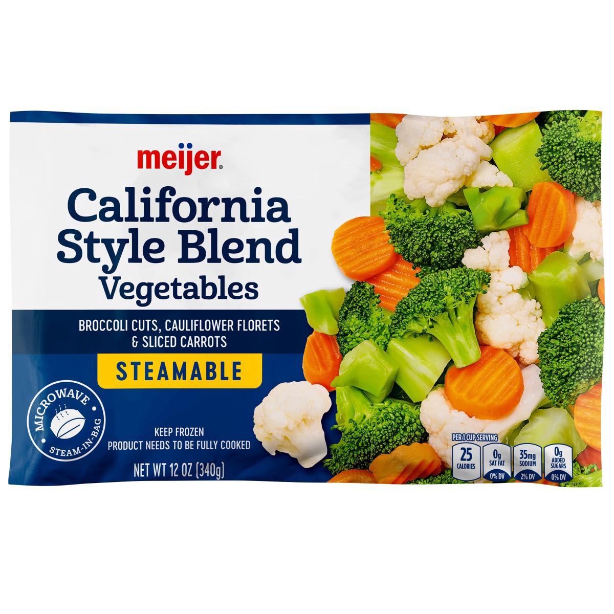 slide 1 of 5, Meijer Frozen California Blend Vegetables, 12 OZ     