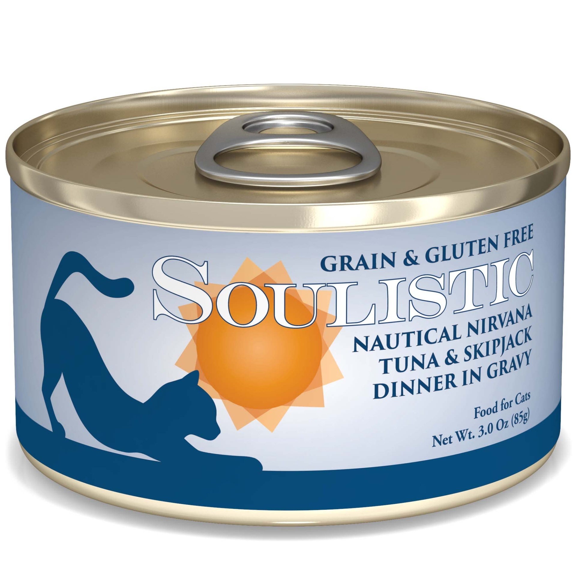 slide 1 of 1, Soulistic Nautical Nirvana Tuna & Skipjack Dinner Adult Canned Cat Food in Gravy, 3 oz