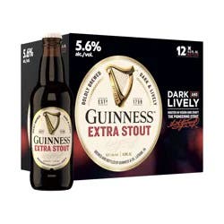 Guinness Extra Stout Bold and Bittersweet Beer 12 ea