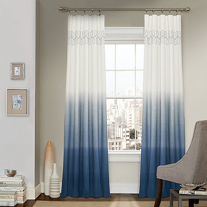 slide 1 of 1, Vue Signature Arashi Rod Pocket Window Curtain Panel - Indigo, 95 in