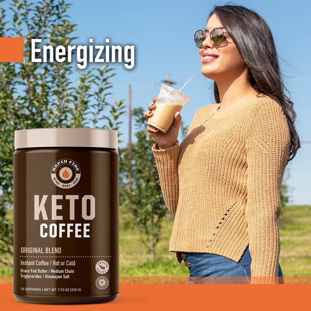 slide 7 of 7, Rapid Fire Coffee Ketogenic Original Blend Light Roast Coffee- 7.93 oz, 7.93 oz