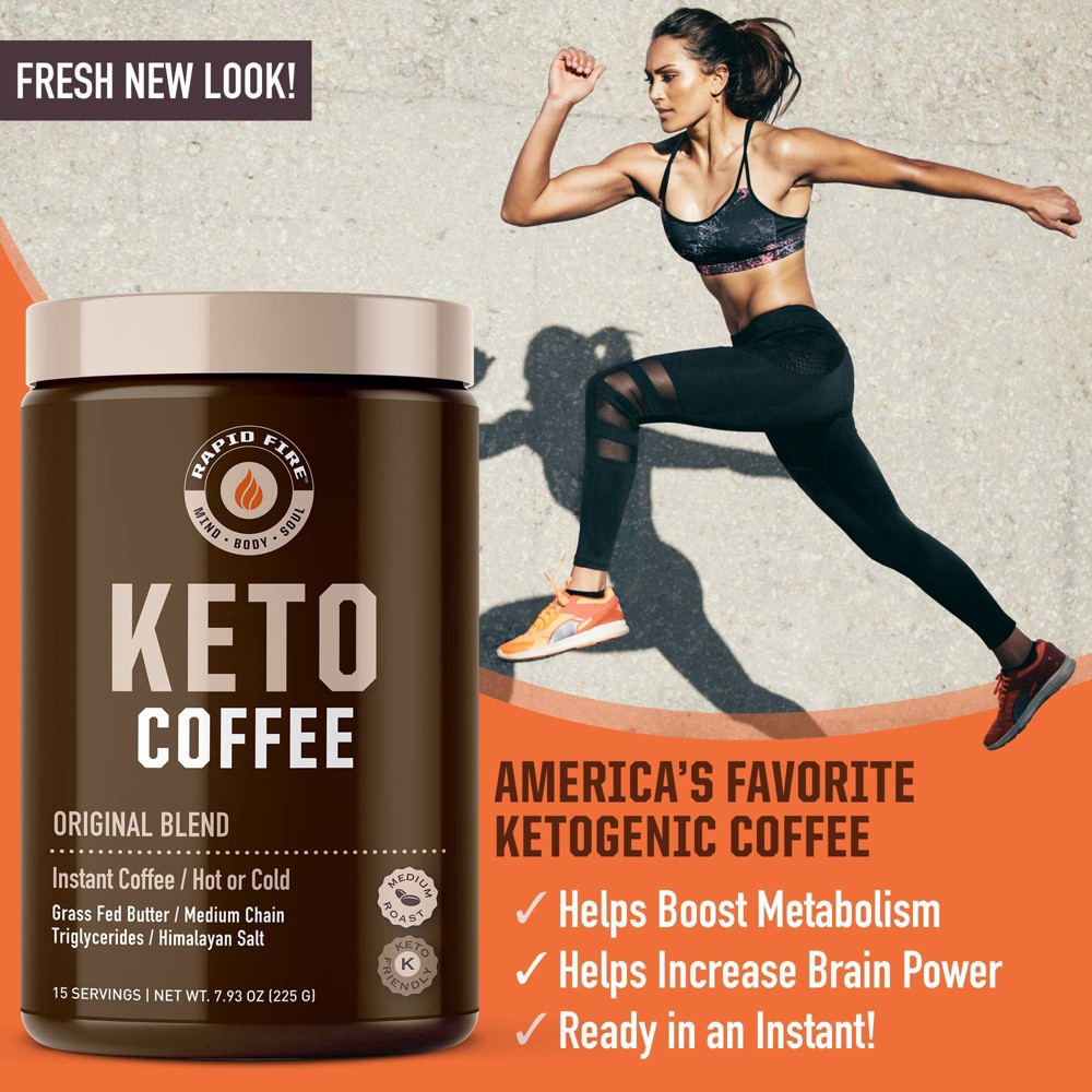 slide 2 of 7, Rapid Fire Coffee Ketogenic Original Blend Light Roast Coffee- 7.93 oz, 7.93 oz