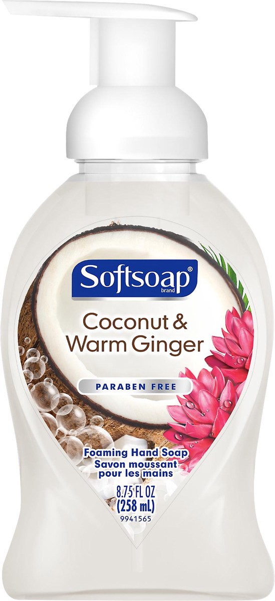 slide 1 of 9, Softsoap Coconut And Ginger Foam, 8.75 fl oz