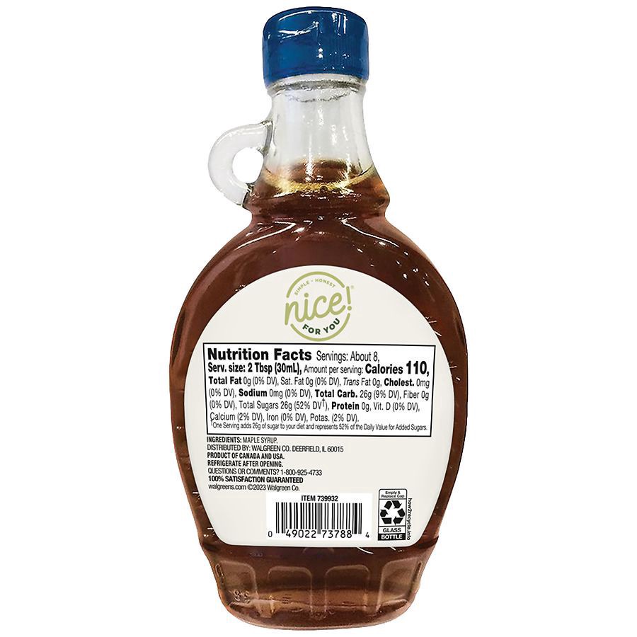 slide 3 of 5, Nice! Premium 100% Pure Maple Syrup Grade A, Dark Amber, 8 fl oz