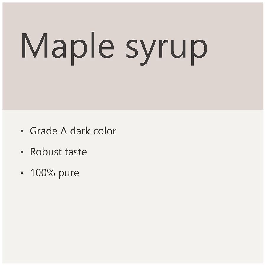 slide 2 of 5, Nice! Premium 100% Pure Maple Syrup Grade A, Dark Amber, 8 fl oz