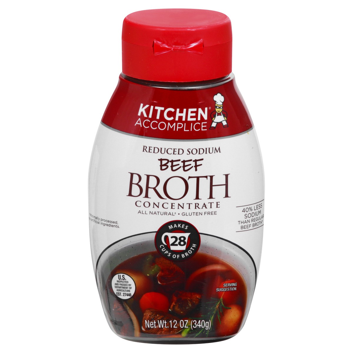 slide 8 of 12, Kitchen Accomplice Reduced Sodium Beef Broth Concentrate 12 oz, 12 oz