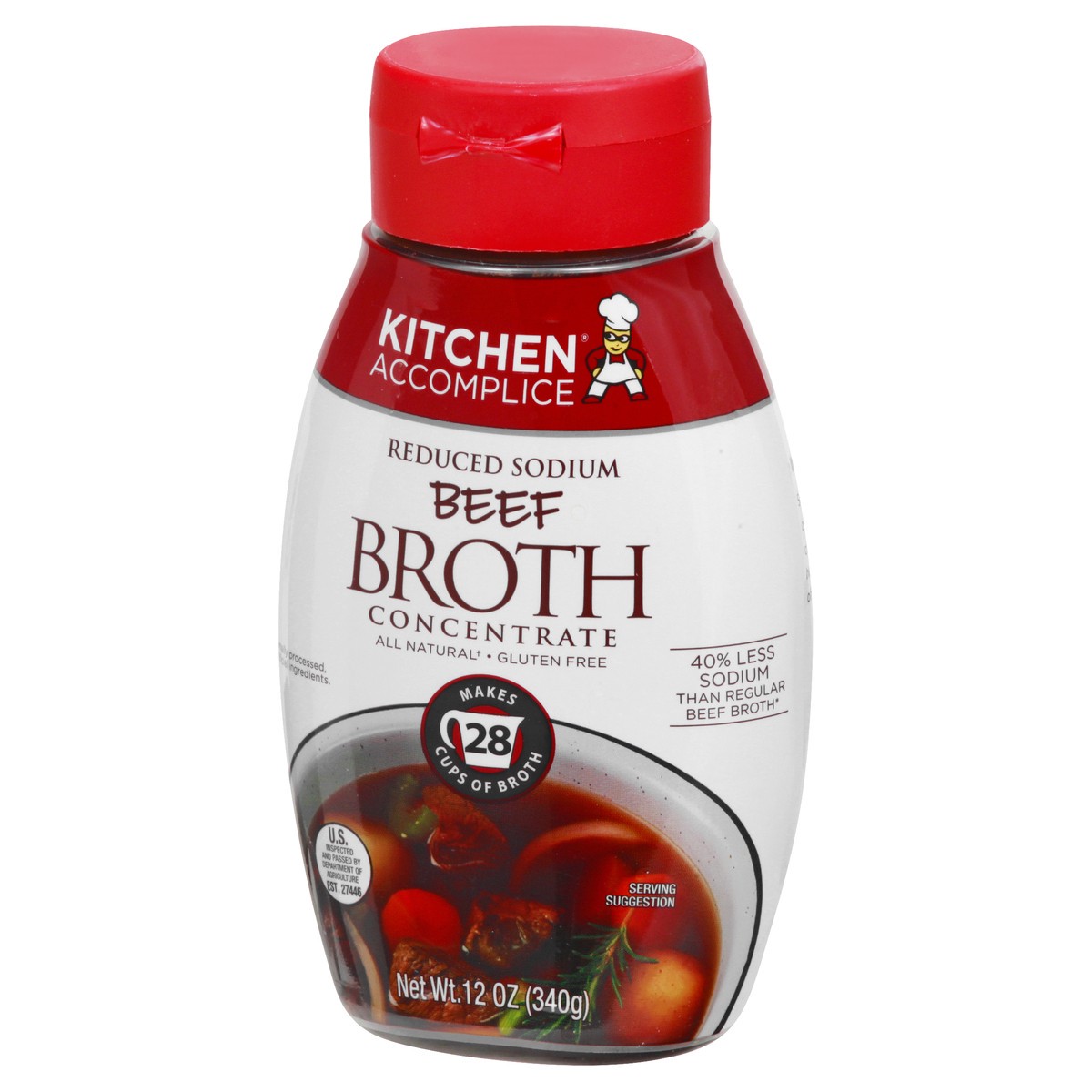 slide 10 of 12, Kitchen Accomplice Reduced Sodium Beef Broth Concentrate 12 oz, 12 oz