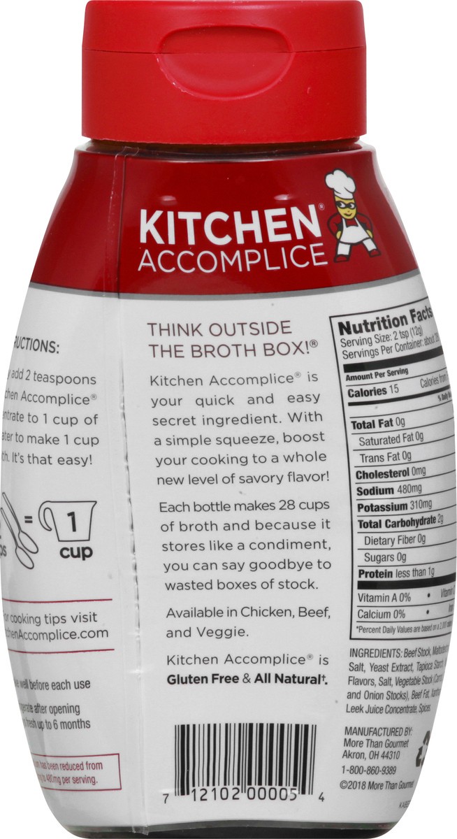 slide 9 of 12, Kitchen Accomplice Reduced Sodium Beef Broth Concentrate 12 oz, 12 oz