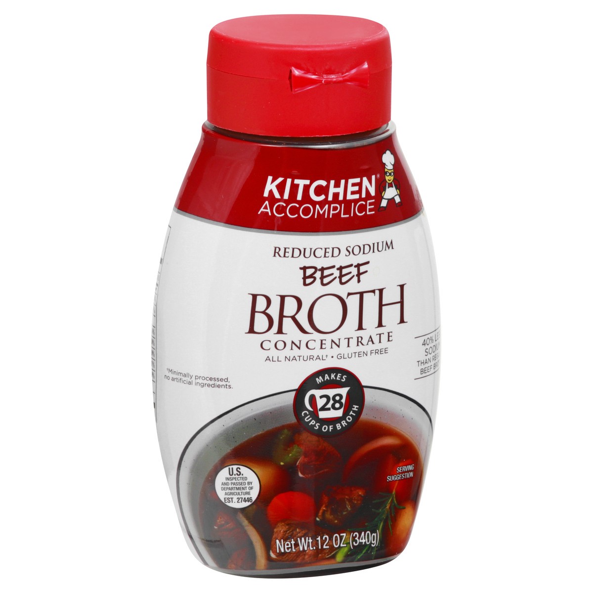 slide 4 of 12, Kitchen Accomplice Reduced Sodium Beef Broth Concentrate 12 oz, 12 oz