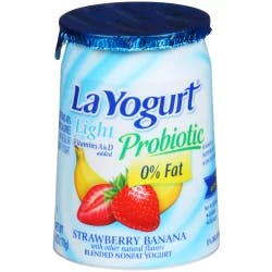 La Yogurt Yogurt, Nonfat, Blended, Strawberry Banana