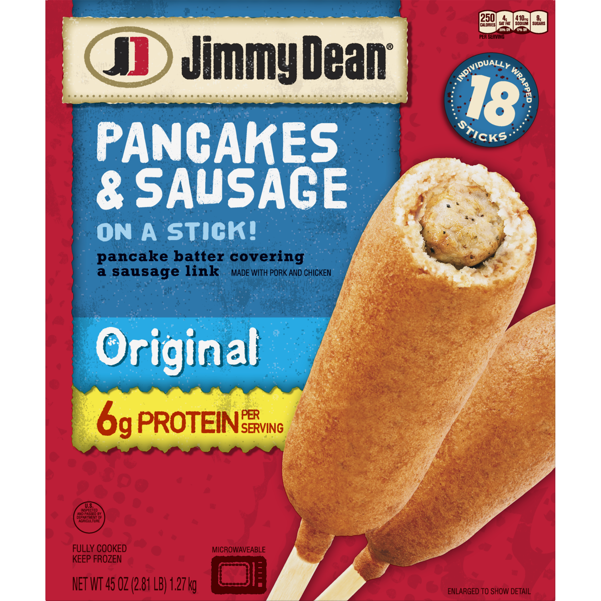 slide 1 of 2, Jimmy Dean Pancakes Sausage on A Stick, 45 oz