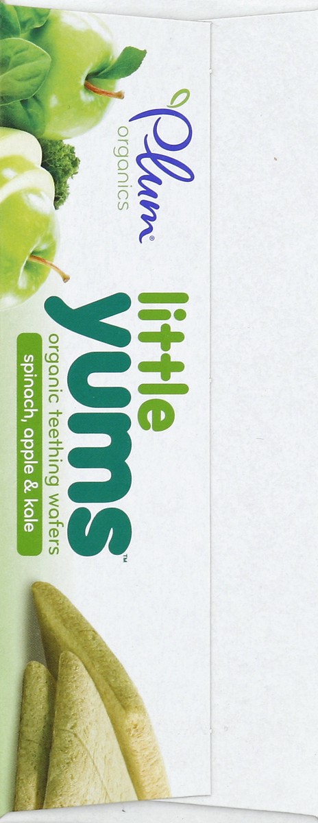 slide 5 of 5, Plum Organics Little Yums Teething Wafers Spinach Apple & Kale, 3 ct