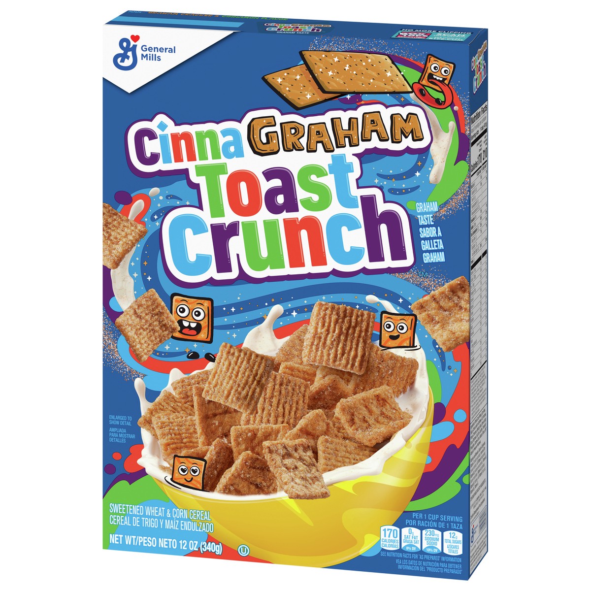 slide 4 of 11, Cinnamon Toast Crunch Cinnagraham Toast Crunch Breakfast Cereal, Whole Grain, 12 oz, 12 oz