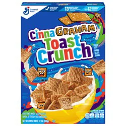 CinnaGraham Toast Crunch Breakfast Cereal, Made with Whole Grain, 12 oz