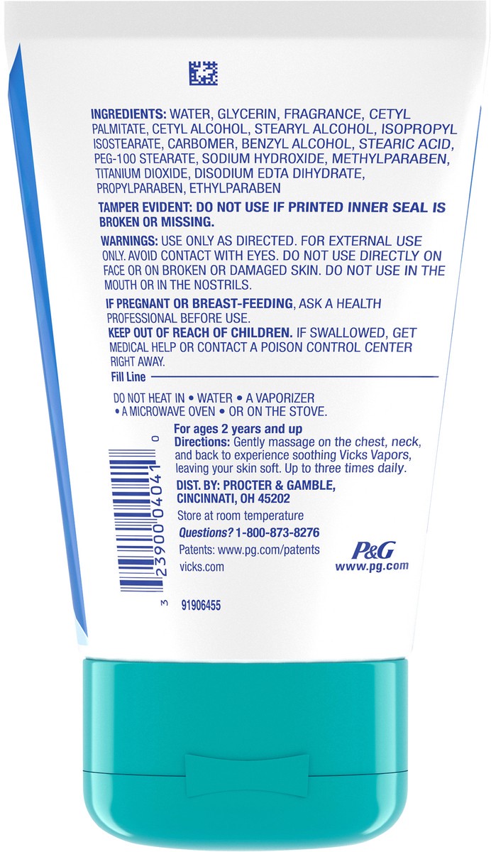 slide 2 of 3, Vicks VapoCream, Easy to Use Non- Greasy Moisturizing Cream, Soothing & Comforting Non-Medicated Vicks Vapors, For Adults and Children Ages 2+, 3.0oz, 3 oz