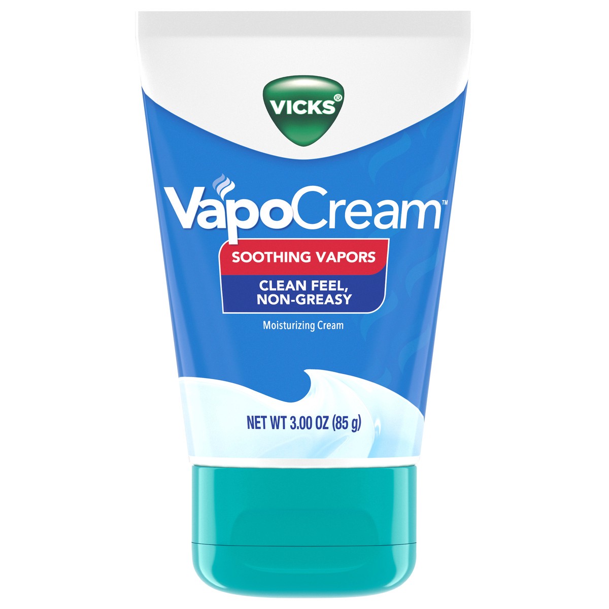 slide 1 of 3, Vicks VapoCream, Easy to Use Non- Greasy Moisturizing Cream, Soothing & Comforting Non-Medicated Vicks Vapors, For Adults and Children Ages 2+, 3.0oz, 3 oz