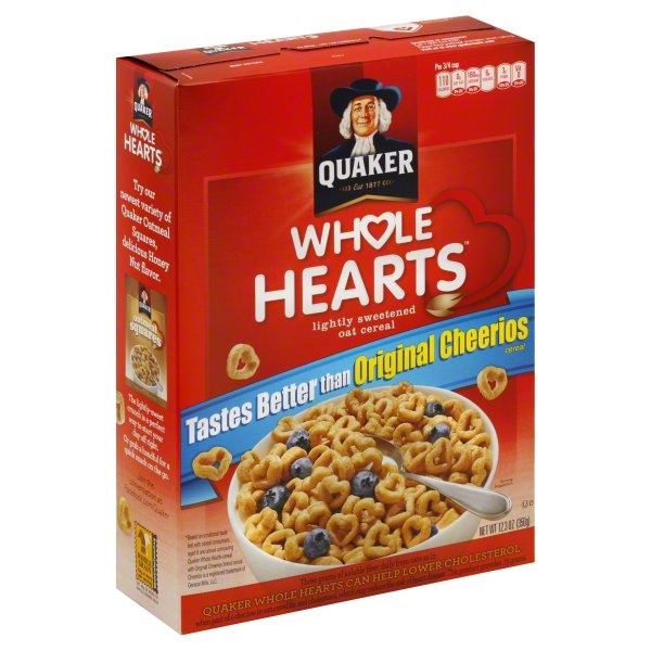 slide 1 of 1, Quaker Whole Hearts Cereal, 1 ct