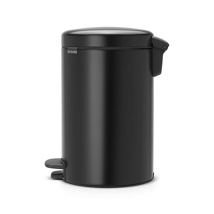 slide 2 of 4, Brabantia newIcon Step-On Trash Can - Black, 12 liter