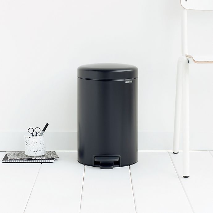 slide 4 of 4, Brabantia newIcon Step-On Trash Can - Black, 12 liter