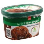slide 1 of 1, Harris Teeter Premium Frozen Yogurt - Chocolate Caramel Brownie, 48 oz